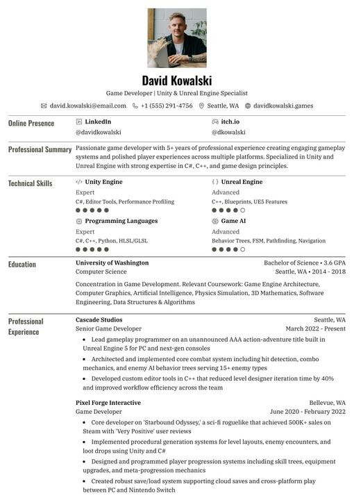 Modèle de CV recommandé pour Infirmier