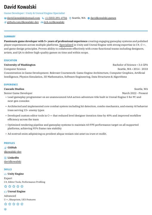 Modèle de CV recommandé pour Marketing digital
